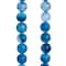 12 Pack: 8mm Blue Crackle Agate Round Beads by Bead Landing®
